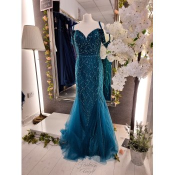 Teal Debs Dress Style 8024-1