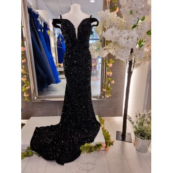 Black Debs Dress Style 12203