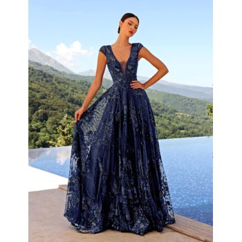 Navy Debs Dress Style JX5036