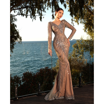 Bronze Evening Dress Style...