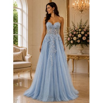 Blue Debs Dress Style 8986-1