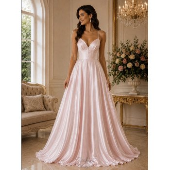 Pink Satin Debs Dress Style...