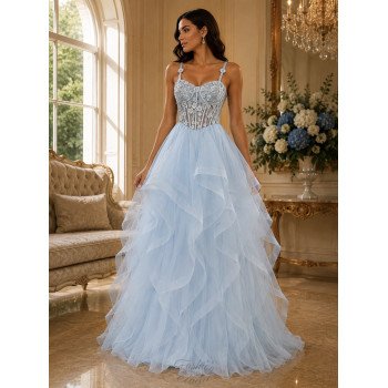 Light Blue Debs Dress with...